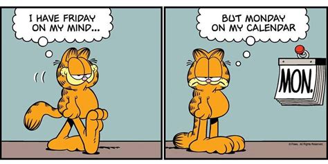 Fridaymonday Garfield Cartoon Garfield Comics Garfield And Odie A