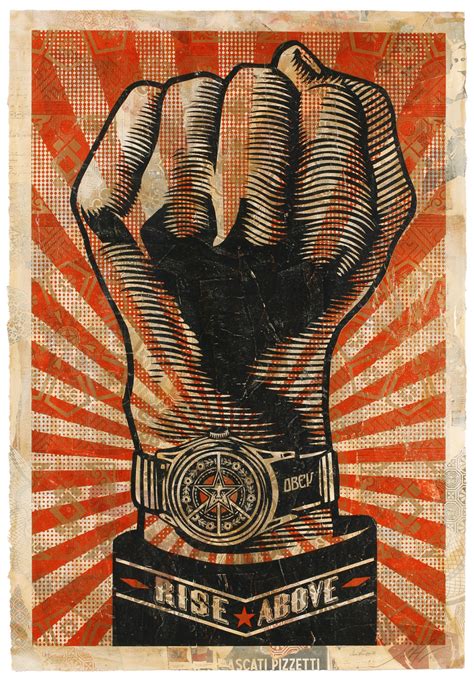 Rise Above Fist Hpm On Paper Obey Giant