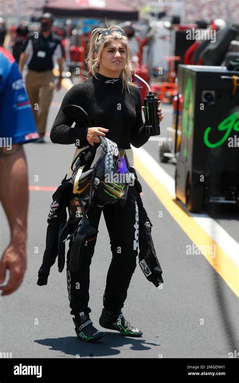 Arca Driver Hailie Deegan Walks To Her Car Prior To The Start Of The