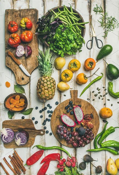 Healthy Food Cooking Background Helathy Vegan Food