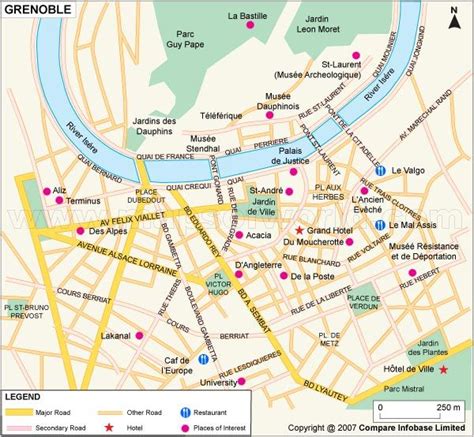 Grenoble Map City Map Of Grenoble France France Map Grenoble Map