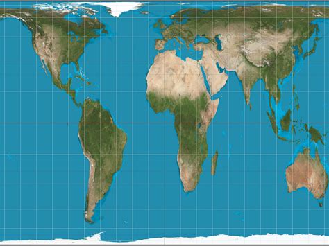 Realistic Map Of The World