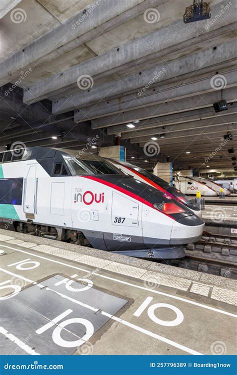Tgv High Speed Trains Of Sncf At Gare Paris Montparnasse Railway
