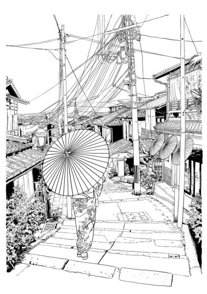 Views Of Japan Drawing Series On Behance