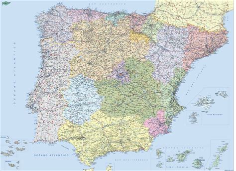 Mapa De España Gratis Online Mapas Murales De España Y El Mundo