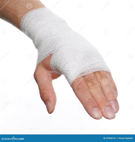 Bandage On A Hand Stock Image Image 27960131