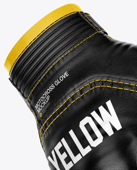 motocross gloves mockup  apparel mockups  yellow images object mockups