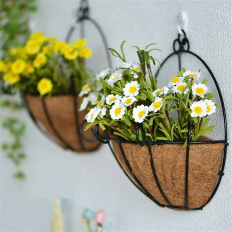 Windfall Metal Hanging Planter Basket Round Wire Plant Holder With