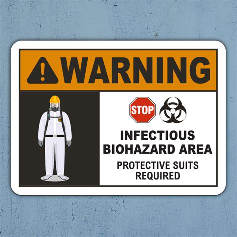 Warning Infectious Biohazard Area Sign D6108by