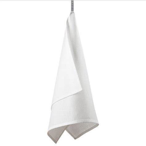 Tea Towel Soft Waffle White Zizi Linen Home Textiles