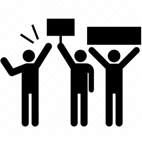 Demonstration Demonstrator Man People Person Protest Strike Icon