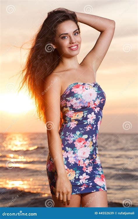 Beautiful Girl On The Beach Stock Image Image Of Breeze Seaside 44552639