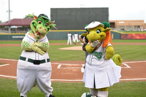 Dayton Dragons Mascots Heater And Gem March 30 2016 Photo On