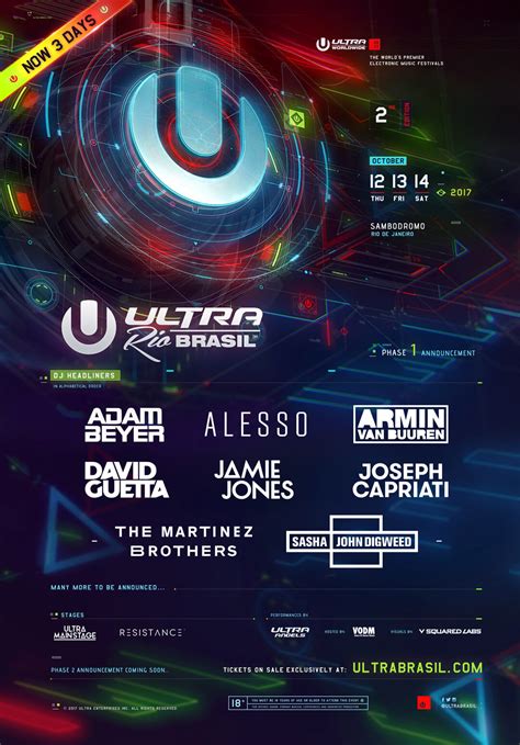 Ultra Brasil Reveals Phase One Lineup Ultra Music Festival March 28