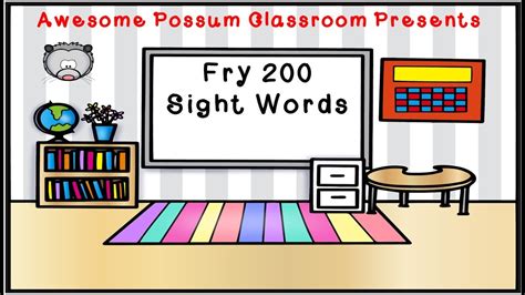 Fry 200 Sight Words Youtube