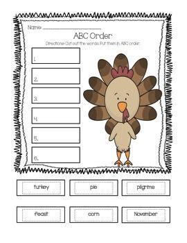Pilgrim Pack: Literacy Worksheets to Support Thanksgiving Lessons