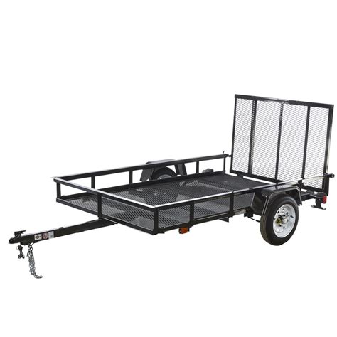 Shop Carry On Trailer 5 Ft X 8 Ft Wire Mesh Utility Trailer With Gate