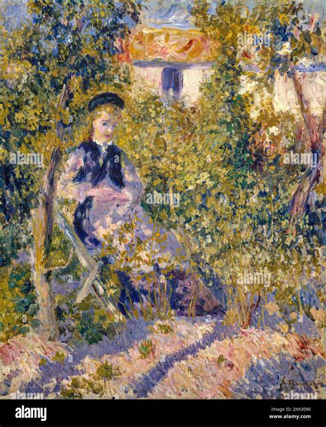 Auguste Renoirnini In The Garden Nini Lopez Is An Oil Painting On