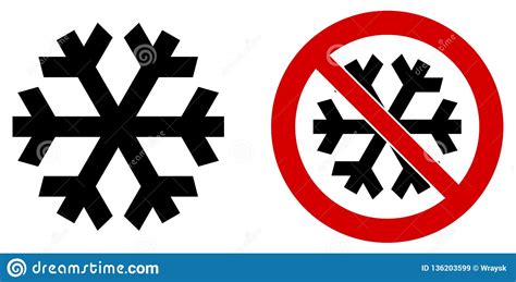 Do Not Freeze Refrigerate Sign Black Snowflake Symbol In Red Crossed