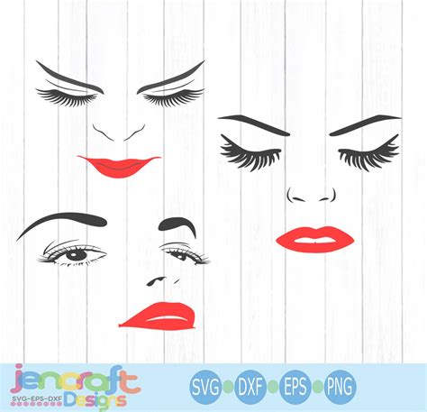 Lashes Svg Beauty Fashion Svg Beautiful Face Girl Woman Clipart