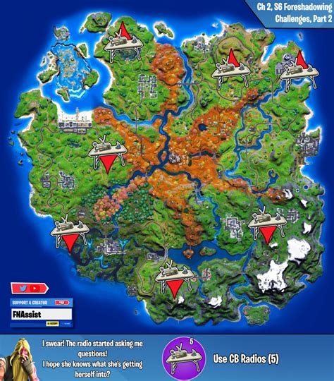 Fortnite Cb Radio Locations How To Complete Foreshadowing Quest Ginx