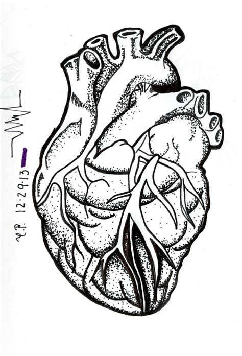 Pin By Black Mamba On Sacred Heart Human Heart Tattoo
