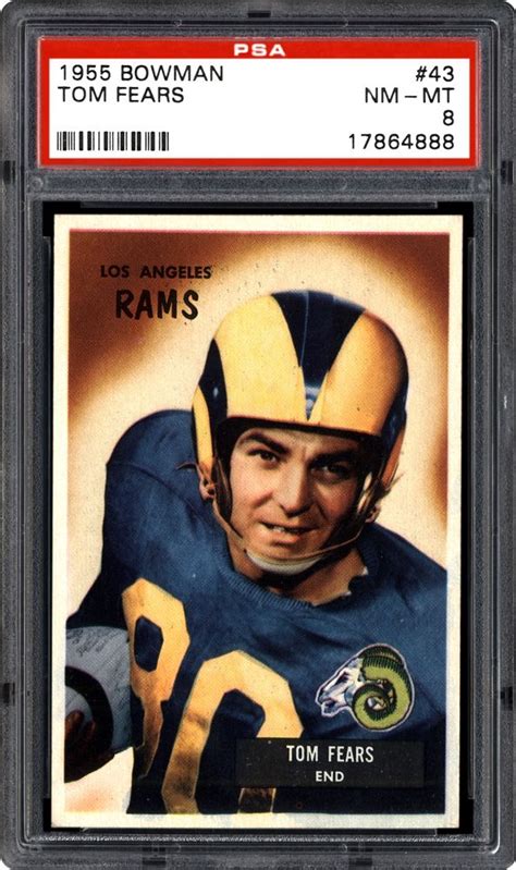 Auction Prices Realized Football Cards 1955 Bowman Tom Fears
