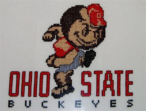 An Embroidered Logo For The State Buckeyes Football Team Is Shown In