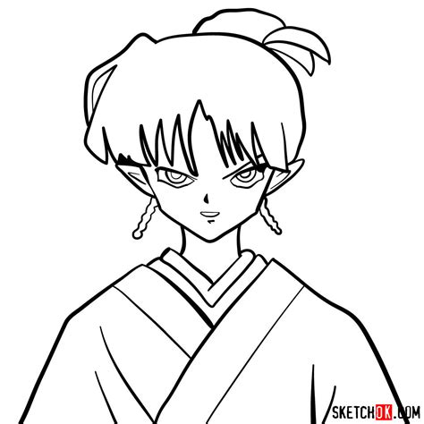 How To Draw Kagura Inuyasha Sketchok Easy Drawing Guides