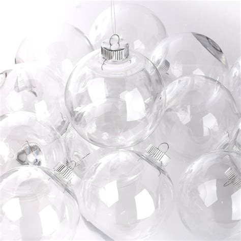 100 Mm Clear Plastic Ball Ornaments Christmas Ornaments Christmas