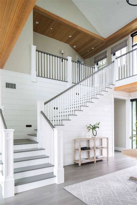 Your staircase creates the very first impression whenever someone enters your house. Modern farmhouse style home with a beachy-vibe in Newport Beach | House stairs, Farmhouse stairs ...