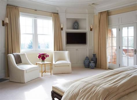 What a great way to add value to your home, doing custom built ins in your bedroom. Master Bedroom with Corner TV Built Ins - Transitional ...