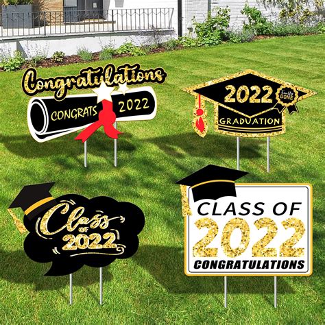 Buy Big Class Of 2022 Yard Signs With Stakes Pack Of 4 Happy