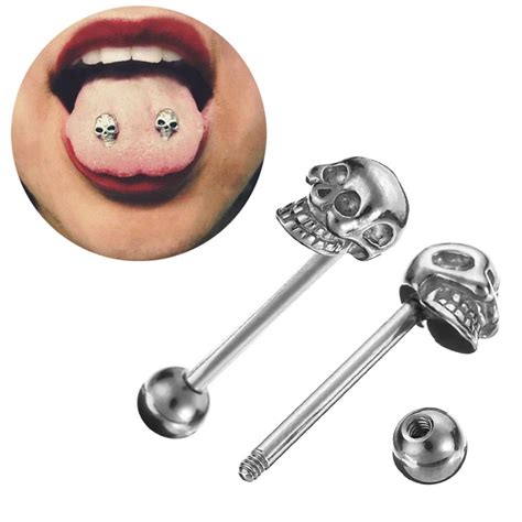 1pc New Fake Piercing Tongue Piercing Surgical Stainless Steel Rings
