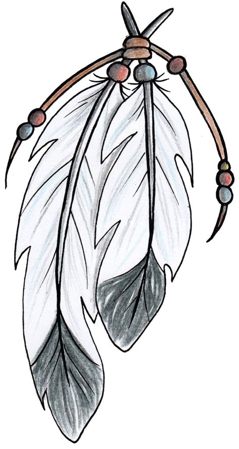 Native American Feather Tattoo Indian Feather Tattoos Feather Drawing