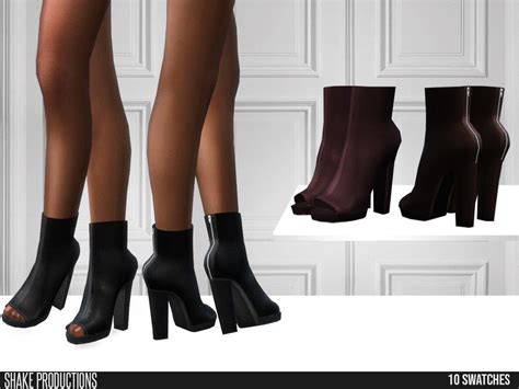 Shakeproductions 442 Leather Boots The Sims Sims 4 Teen Sims Cc