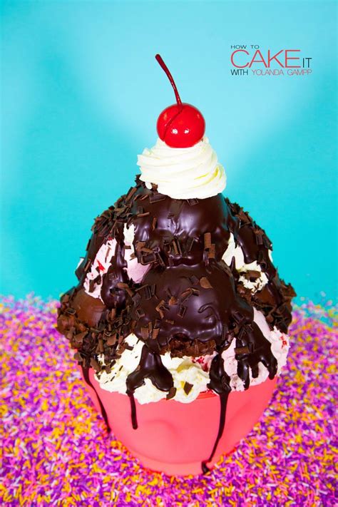 Giant Ice Cream Sundae Cake Fancy Desserts Cookie Recipes Decorating