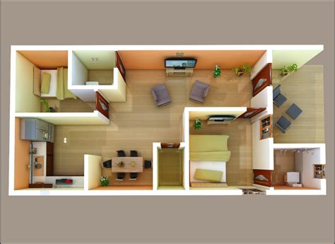 Either draw floor plans yourself using the roomsketcher app or order floor plans from our floor plan services and let us draw the floor plans for you. Best 3D Floor Plan, 2BHK Contemporary Modern House Plan India