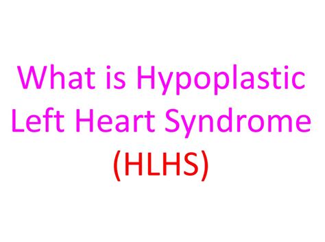 What Is Hypoplastic Left Heart Syndrome Hlhs All About Heart And