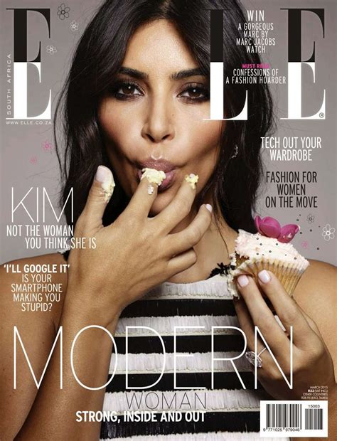 Kim Kardashian Elle South Africa Magazine March 2015 Gotceleb