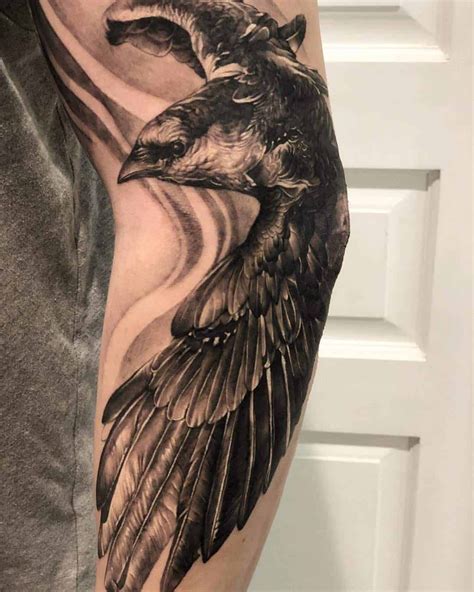 What Does A Raven Tattoo Represent Chronic Ink Out Of These Animals