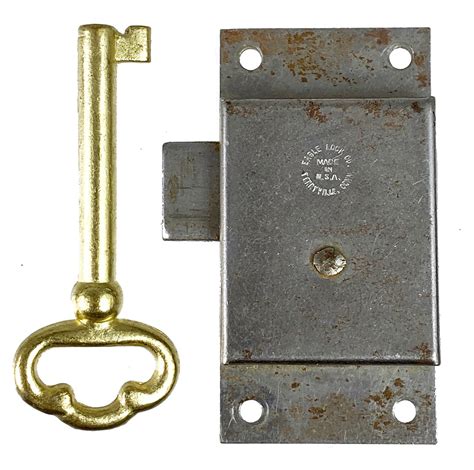 Historic Houseparts Inc Antique Cabinet Furniture Locks Steel Flush Mount Lock With Key By Earle