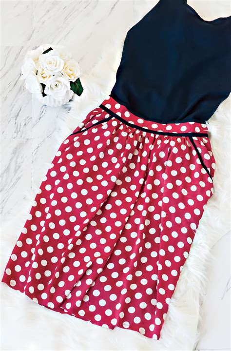 Give It All Polka Dot Skirt Red Laposhstyle