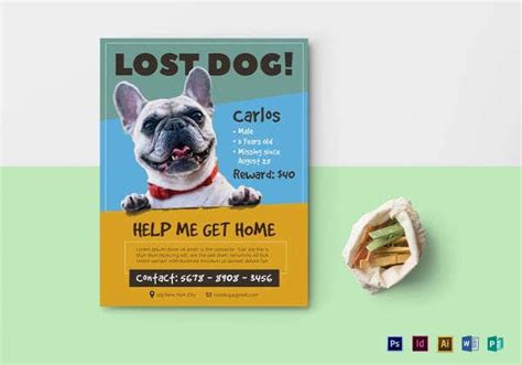 Faxing the completed poster to. 20+ Lost Pet Flyers - Word, PSD, AI, Vector EPS | Free ...