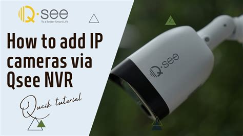 How To Add Onvif Protocol Ip Cameras Via Qsee Nvr Youtube