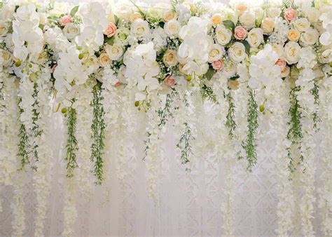 White 3d Rose Floral Photo Backdrops Bridal Shower Large Wedding