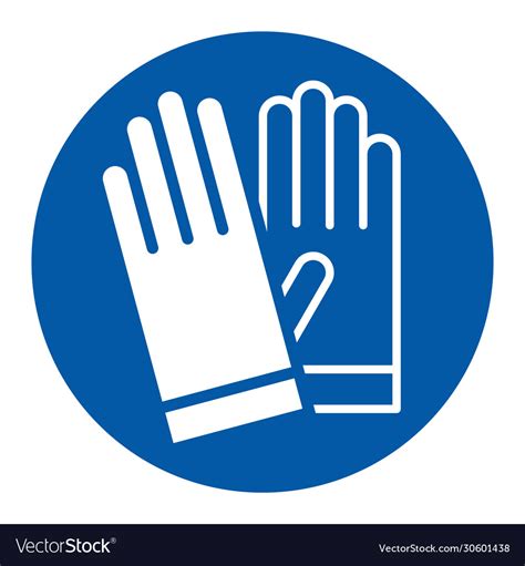 Wear Gloves Safety Sign Warning Sign Royalty Free Vector