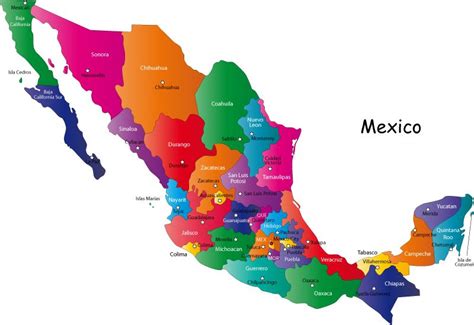 Mapa De México División Política Mexico Map Trip Planning States Of