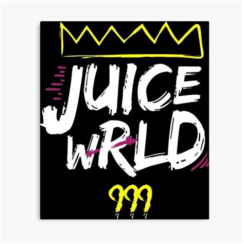 Juice Wrld Juice World 999 Drugs Wrld Drugs Rap Poster Canvas Print