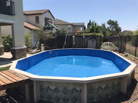 16x24 Above Ground Pool Liner Installation In West Sacramento Ca